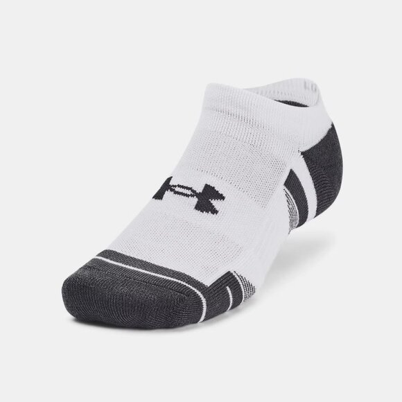 UNDER ARMOUR Unisex Performance Tech Unisex 3-Pack No Show Socks Size L In White - Picture 2 of 9